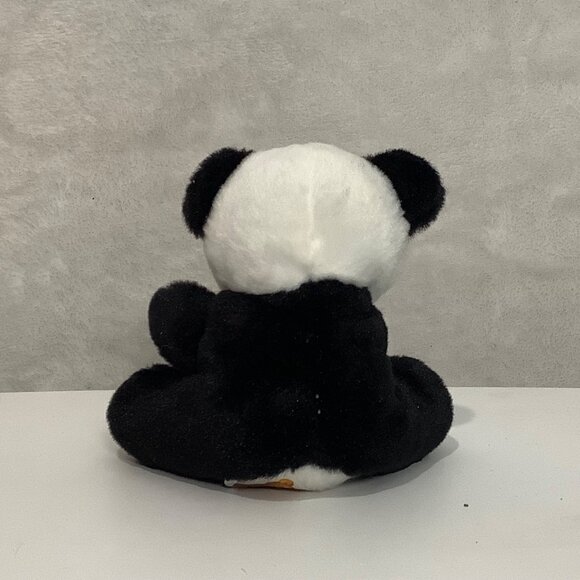 Smiling Panda Hold Glitter Pink Heart Stuffed Animal Plush 4.5” 2010 B&B Toymake - Picture 3 of 5